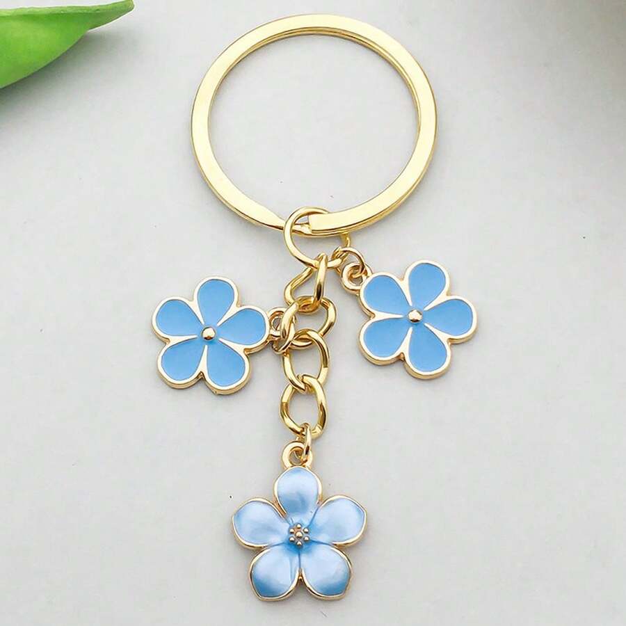 1-3pcs Fresh Minimalist Artificial Flower Keychains, Casual Cute Sakura Combination Key Chains, Great As Small Gifts For Friends, Excellent Decoration For Car Keys, Earphones, Phones