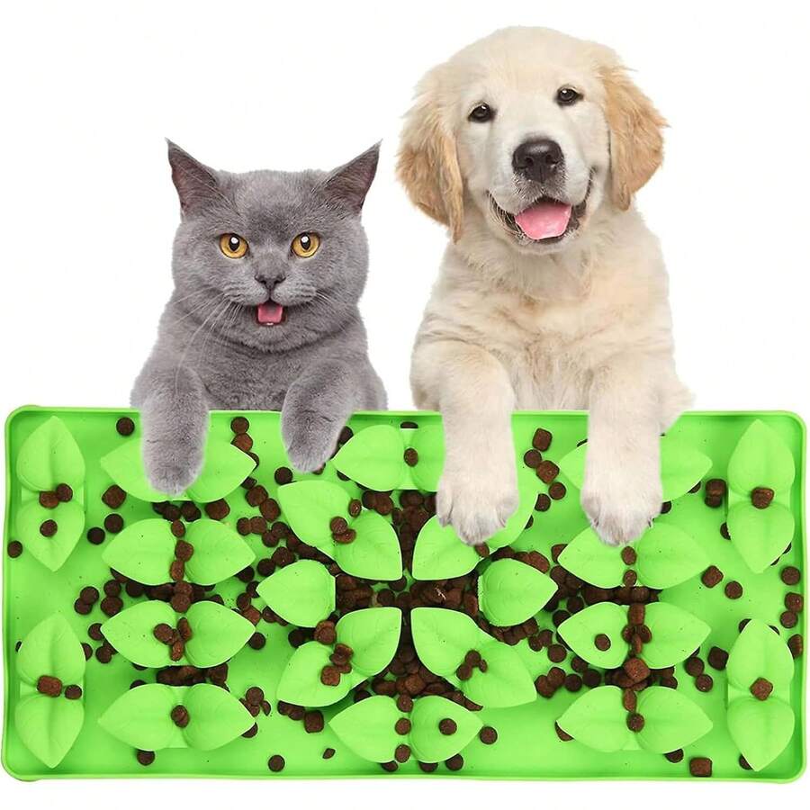 Tapete de Silicona para Perros, Sin BPA, Alfombrilla de Alimentación Lenta para Mascotas con Ventosas, Almohadilla para, para Aliviar la Reducir el Aburrimiento de Perros y Gatos - 1 - Ver 1