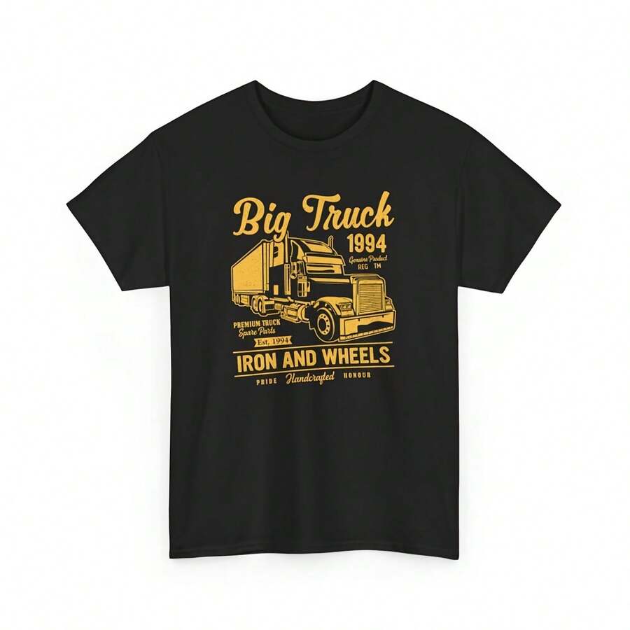 Camiseta para entusiastas de autos y camiones, divertida camiseta para amantes de los autos, regalo para fanáticos de los autos y camiones, camiseta con estampado DTG. - Negro - Ver 1