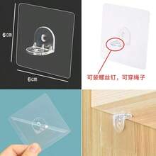 Adhesive Hooks Wardrobe Partition Bracket, No Drill Needed Shelf Bracket, Triangle Bracket, Straight Angle Bracket, Seamless Hooks Kitchen Items Kitchen Accessories Kitchen Kitchen Tools - Multicolor - View 6