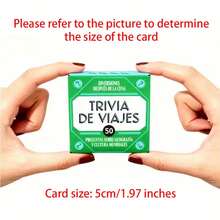 Um Jogo de Cartas Espanhol Mini Popular com 50 Cartas, Ideal para Reuniões com Família e Amigos, e um Ótimo Presente de Férias. Este Jogo de Cartas Melhora a Experiência de Entretenimento Social e é uma Escolha Fantástica para Jogos de Festa. Tamanho da Carta: 5 cm / 1,97 polegadas - Verde - Visão 3