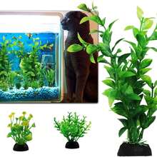 10pcs Artificial Aquarium Plants, Plastic Fish Tank Decorations, Green Underwater Plants For Freshwater Fish - Green - View 7