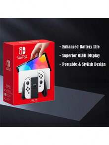 99% New Used Nintendo Switch (NS) Handheld Game Console, OLED, Japanese Version, Suitable For Family Interaction, Gatherings, And Casual Entertainment, With Enhanced Battery Life, White.