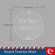 1 tấm phim acrylic trong suốt in hình Tiramisu. Tấm bìa in logo món tráng miệng Tiramisu kèm khuôn rỗng ghi lời chúc ngắn. Khuôn trang trí bánh Tiramisu cho lễ Eid Al-Adha, thích hợp làm quà tặng sinh nhật, quà tặng cuối tuần, quà tặng ngày lễ, quà chúc mừng đính hôn, quà tặng trang trí tạo không khí ấm cúng cho gia đình trong tháng Ramadan. - trắng - Xem 25