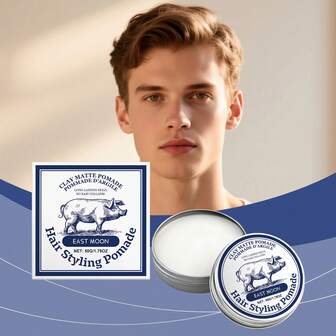 Men's Matte Styling Hair Clay, Professional Formula Quickly Sets, Easily Shapes Various Hairstyles, Simple To Use And Easy To Carry, Apply Anytime And Anywhere For Different Occasions, Nourishes And Moisturizes Damaged Hair While Styling, Making It Soft, Smooth And Shiny, Eliminates The Hassle Of Daily Messy Hairstyles, All-Day Styling Without Stiffness, Suitable For All Hair Types.