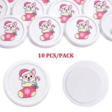 10 szt. samoprzylepnych naklejek z pieczęcią lakową z kolekcji świątecznej, nie wymagających podgrzewania, do ozdabiania zaproszeń na prezenty świąteczne i kopert, a także jako upominki na przyjęcia świąteczne i kartki okolicznościowe - Wielokolorowe - Zobacz 16