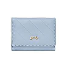 Minimalist Bow Decor Women's Short Wallet Trifold Student Purse In Stock Japanese Style For Women Wallet Mini Wallet Purse Wallet Small Wallet Cute Wallet Purses For Woman Wallet For Ladies - Multicolor - View 9
