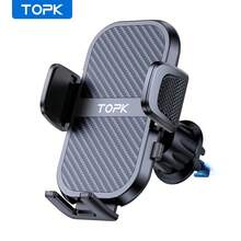 TOPK Air Vent Car Mount, [ Big Phones & Thick Case Friendly ] Cell Phone Holder for Car Hands Free Clamp Cradle Vehicle Compatible with All Phones - Black - View 13