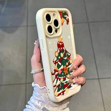 Funda protectora de teléfono con Carcasa Navideña Diseño Árbol Con Adornos Festivos regalo de moda minimalista interesante para hombres y mujeres, adecuado para iPh 16/15/15Pro/15ProMax/14/13/12/11/XsMAX, iP 17,  Max Series,A14/A15/S23 Ultra/A50/A12/A32/A52/A72/A51/A21S/A13/A14/S22 Ultra/S23/A33/A53/S20 FE,Protección completa contra caídas, resistencia a impactos y prevención de rayaduras,diseño creativo y de moda para hombres y mujeres - Blanco - Ver 9