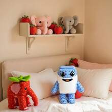 4个“偷走你的大脑”毛绒玩具，67英寸表情丰富的毛绒抱枕娃娃，可爱玩具，粉丝礼物，男女皆宜，生日礼物 - 彩色 - 查看 2