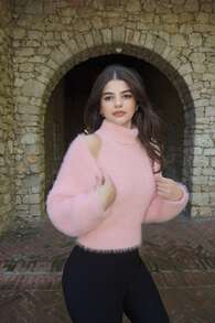 DAZY Set de 2 piezas de mujer con cárdigan de manga larga de unicolor y suéter sin mangas de cuello alto, otoño/invierno Y2k