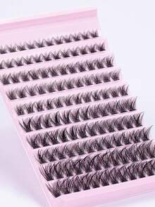 120 piezas de racimos de pestañas con rizo C, racimos de pestañas cruzadas, racimos de pestañas difuminadas, racimos de pestañas esponjosas, extensión de pestañas DIY para uso personal en casa o en movimiento para la vida diaria