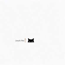 Cat Peeking Sticker, Car Bumper Sticker, Black Cat Peeking Pattern, Blank Button, Vinyl Sticker, Car Decoration Sticker, Pop-Up Sticker, Cat Sticker - 1 - View 7