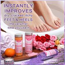 AWYY3 Pack Foot Soak Salts Kit Epsom Salt - Himalayan Pink Salt - Dead Sea Salt - Foot Spa Care Best For Good Sleep Essential Oils Gifts For Mom Women Tea Tree Oi Lavender Rose - 如圖 - 查看 3
