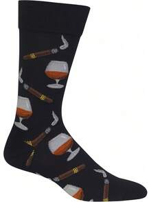 Hot Sox - Calcetines conversacionales para hombre - Albaricoque - Ver 6