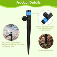 AWYY30 Pcs Drip Irrigation Emitters With  - Adjustable Vortex Emitter For 1/4" Drip Line Irrigation Tubing - Drippers Sprinkler Heads For Garden Watering System - Blue - 30個藍色滴水器渦流 - 查看 2
