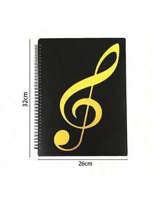 Music Folder, Durable A4 Music Folder With 40 Pockets, Writable Spiral Choir Folder, A4 - Music File File Storage Folder - High Quality PP Page Adhesive For Choral, Band, Choir, Musician, Performer