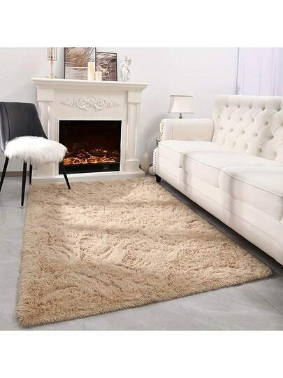 Moderne Indoor Zachte Lightweight Vloerkleed Living Room Bedroom Dorm Polyester Tufted Throw Runner Home ative Plush Fluffy Furry Fur Area Rugs Camel Comfy Vloer Thin Shag Tapijt view 3