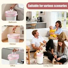 50 Pcs Rose Fragranced Garbage Bags - Strong Leak-Proof For Home (Living Room/Kitchen) & Office,Can 15 Liters - Durable & Thick Trash Bag - Baby Pink - View 11