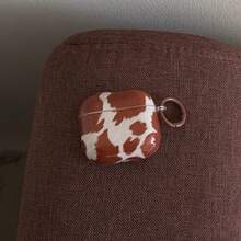 Cow Pattern Cute Brown Cow Print Earphone Case Compatible With AirPods4/AirPodsPro3/AirPodsPro2/AirPods2, Minimalist & Fashionable Earphone Case For Women, Apple Earphone Case/Cover - Brown - View 8