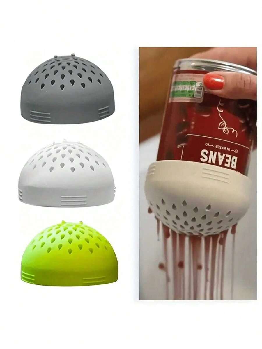 Collapsible Food Strainer Mini Silicone Can Filter Portable Kitchen Draining Sieve Multifunctional Mesh Cooking Tools Home Accessories 1 Pack - 灰色 - 查看 1