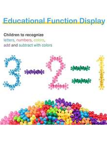 600 PCS Building Blocks Connect Toys,Interlocking Solid Plastic Educational Toys Sets For Preschool Kids Boys And Girls Aged 3+, Promote Fine Motor Skills And Sensory Development. - Multicolor - View 6