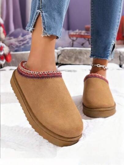 Zapatillas de mujer de invierno de pana con suela acolchada y antideslizante - Cómodas para interiores/exteriores, Zapatillas de mujer de ante con suela gruesa y sin talón, Calcetines largos y suaves de viaje en blanco, Botitas suaves y ligeras para mantener los pies calientes en pisos fríos, Zapatillas planas y gruesas de mujer para el invierno, Esenciales para uso en el hogar en otoño e invierno, Adecuadas para el hogar, viajes, campus, regalos de Año Nuevo, intercambio de regalos de fiesta y regalos de Navidad