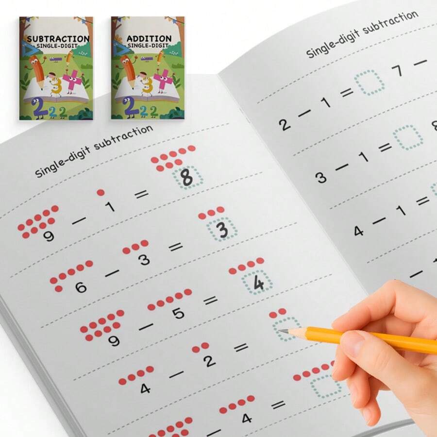 1 Set - 2 Pcs - Single Digit Addition & Subtraction - Christmas & Halloween Gift - White - View 1