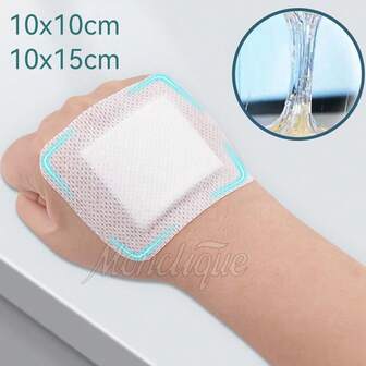 10 piezas de vendaje/apósito autoadhesivo extra grande, almohadilla de gasa transpirable, vendaje no tejido/apósito autoadhesivo, 10x10cm/10x15cm