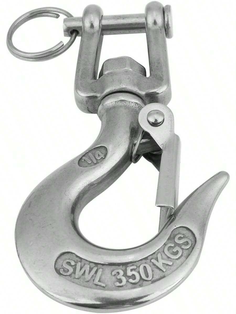 Gancho de ojo giratorio, gancho de  de cadena de elevación de horquilla de ojo giratorio de acero inoxidable 304 350 kg Límite de carga de trabajo(110mm) - 90 mm - Ver 1