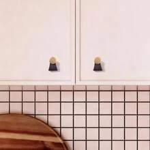 2pcs Triangle PU Leather Cabinet Knobs - Perfect For Dressers, Drawers, And Doors - Includes 22mm Mounting Screws - Multicolor - View 4