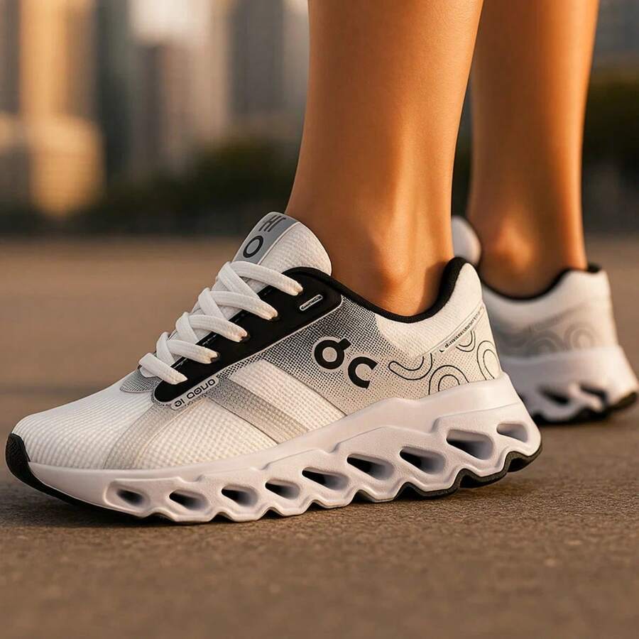 Comfort And Style Sneakers With Micro-Expanded Sole And EVA Insole, Sizes 34 To 43 - Trắng Đen - Xem 1