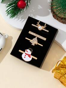 4pcs Nice Jewelry For Smart Watch Apple Snowman And Christmas Tree With Pearl Reindeer Snow Flake Nail And Ring Loop Jewelry With I Watch Band 40mm 41mm 42mm 38mm 44mm 45mm 46mm 49mm, Soft Silicone Sport Bands With Decorative Compatible With Smart I Watch Charms For Series 10 9 8 7 6 5 4 3 2 1 SE For Women