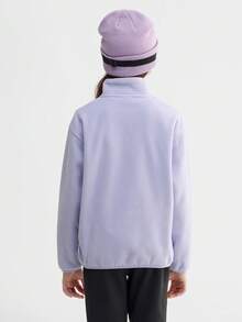 Balabala Tween Girl Spring Jacket For Boys Girls, Lightweight Anti-Static Family-Match Outerwear, Soft Casual Daily Coat - Purple - View 3