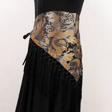 1 件波西米亚 Y2K 复古豹纹流苏腰带，适合搭配裙子和牛仔裤秋季、秋季、万圣节 - 彩色 - 查看 10