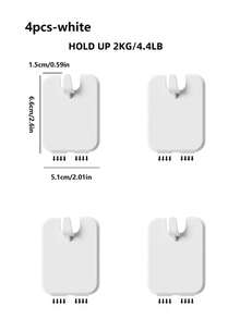 1 قطعة/2 قطعة/4 قطع/6 قطع/8 قطع/10 قطع خطاطيف إطارات صور بيج وأبيض غير مثقوبة، مسامير غير تركية، لتعليق اللوحات والإطارات الزخرفية والجداريات والصور الجدارية لحفلات الزفاف وملصقات الحائط - متعدد الألوان - مشاهدة 17
