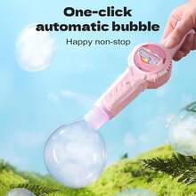Elastic Bubble Fog Wand, Colorful Smoke Bubble Machine, 2025 New Magic Smoke Bubble Machines With Colorful Elastic Bubbles & Smoke Effect, Portable Interactive Mist Bubble Machines For Parties - Pink - View 2