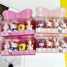 4pcs Set Of Cute Sanrio Eraser, Cartoon Sanrio Series Model Eraser, My Melody Hello Kitty Kuromi Cinnamoroll Eraser Stationery Gift Set, School Supplies, Back To School Season Gifts, Perfect Party Gifts, Fans' Holiday Gifts. (Random Style) - Multicolor - View 7