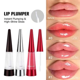  Lakerain Lip Plumper, Aceite Labial Hidratante, Tinte Labial Voluminizador y Brillante