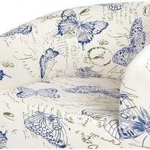 YQQ Club Chair Slipcover Stretch Barrel Chair Covers Printed Tub Chair Slipcovers Spandex Armchair Sofa Cover Removable Couch Furniture Protector Arm Chair Cover For Living Room Beige Butterfly1269 - 米色蝴蝶 - 查看 6