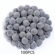 Gói 100 hạt 8mm kết cấu nhung nhiều màu, hạt trang sức màu đỏ tía cổ điển tự làm cho vòng tay, vòng cổ, hoa tai, đồ trang trí cây thông Noel, đồ thủ công, mặt dây chuyền, phụ kiện - Da lộn tròn - Xem 16