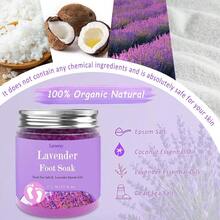 AWYYLavender Foot Soak With Epsom Salt And Sea Salt. Organic Natural Handmade Spa Pedicure Care For Foot Callus Dry Cracked Tired Feet Stubborn Foot Odor Scent. 1.1 Lbs - 11PoundPackof1 - View 3