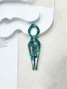 1个醋酸纤维发夹 - 11厘米小球蓬松卷发魔法发夹,简约发夹,U型梳子,可垂于脑后,女士马尾卷发配件,优雅复古发簪,适合女性,马尾打结,正式和日常发型 - 派对、婚礼、日常使用发夹 - 优雅发饰礼品 - 彩色 - 查看 23