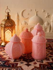 DIY Lantern Silicone Candle Mold - Star & Moon Details, Beginner-Friendly & Flexible Silicone | Reusable | Fits Candle Making, Gypsum Crafts, Diffuser Stones | Perfect For DIY Enthusiasts, Handmade Presents & Holiday Decor Projects - White - View 5