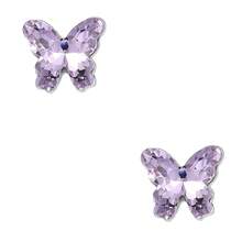 1 Stück 925 Sterling Silber Schmetterling Strass Ohrringe, verschiedene Farben erhältlich, minimalistisches & modisches Design, Waldstil, zarte & exquisite Schmuckstücke, geeignet als Geschenk für Familie, Freunde, Freundin - Schmetterling - Übersicht 11