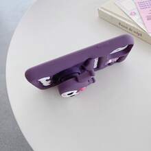 Sanrio 1pc Fashionable & Creative Kuromi Silicone Phone Case With Stand, Waterproof Shockproof Material, Compatible With Apple 17 Series, 11/12/12 Pro, 13/14/15, 13 Pro/14 Pro/15 Pro, 12 Pro Max/13 Pro Max/14 Pro Max/15 Pro Max, 16, 16 Pro, 16 Pro Max, 17, 17 Pro, 17 Pro Max - Multicolor - View 3