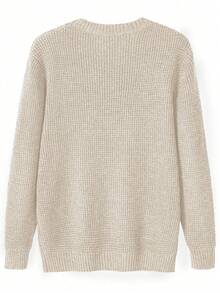 GRDR Maglione da uomo in maglia jacquard a trama fitta, tinta unita, basic, caldo e spesso, adatto per l'autunno/inverno