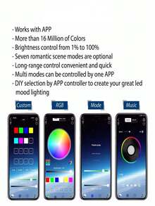 Led Car Ambient Lights RGB Strips Interior Atmosphere Lamp Remote Control Interiof Environment Light Car Car Footwell Lights - Multicolor - View 6