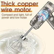 无线手持搅拌机、电动搅拌器、电动打蛋器、奶泡器、家用烘焙蛋糕奶油搅拌机、不锈钢搅拌机、圣诞厨房电器搅拌机、搅拌器、奶泡器、厨房、迷你搅拌机、搅拌机、搅拌研磨机、搅拌奶昔机、便携式搅拌机 - 彩色 - 查看 8