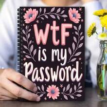 1本螺旋密码笔记本，用于记录互联网网站的详细登录信息，帮助您保持井然有序。 - 彩色 - 查看 8